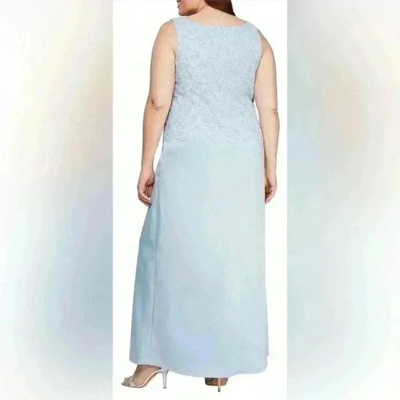 ALEX EVENINGS (mother of the bride) Trimmed Laced Sleeveless Dress Size 22W - Picture 4 of 13